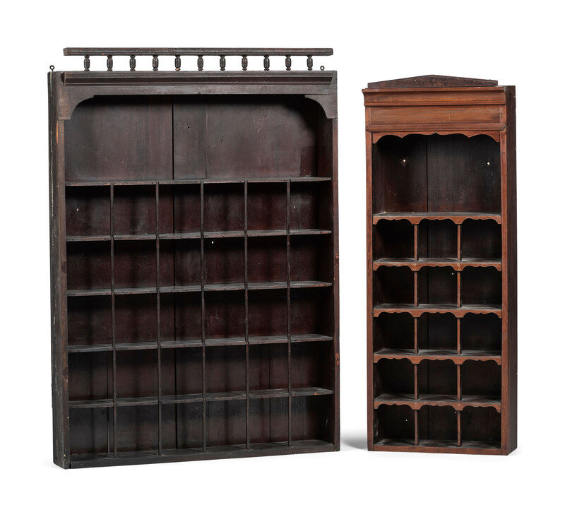 Two Hanging Shaving Mug Racks