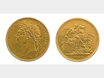 1822 GEORGE IV LAUREL HEAD SOVEREIGN