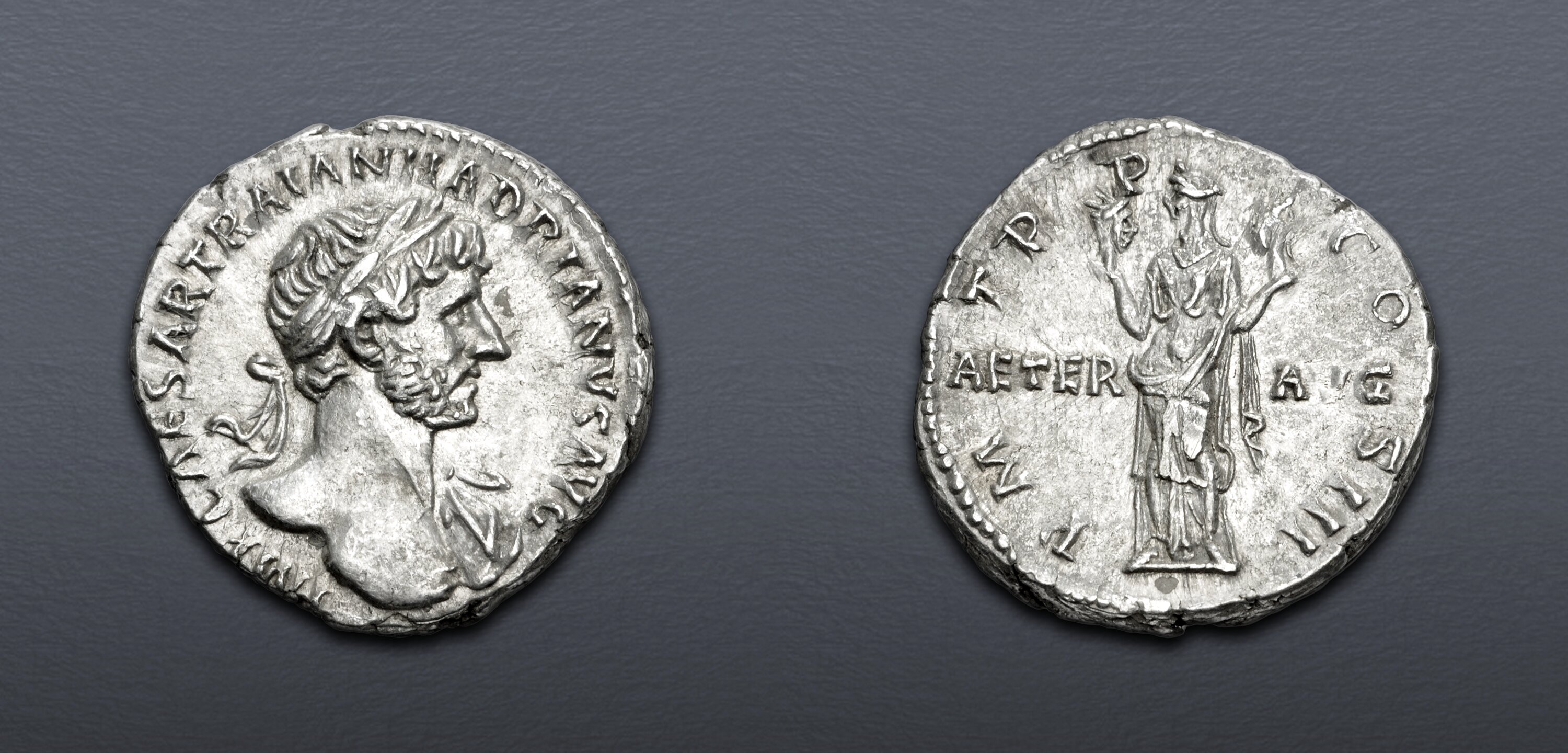 Hadrian. AD 117-138. AR Denarius (17.5mm, 4.11 g, 6h). Rome mint ...