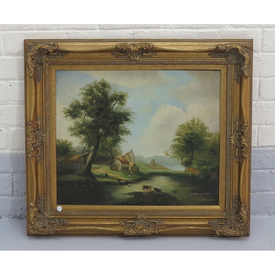 H. BAUMGARTNER - OIL ON BOARD