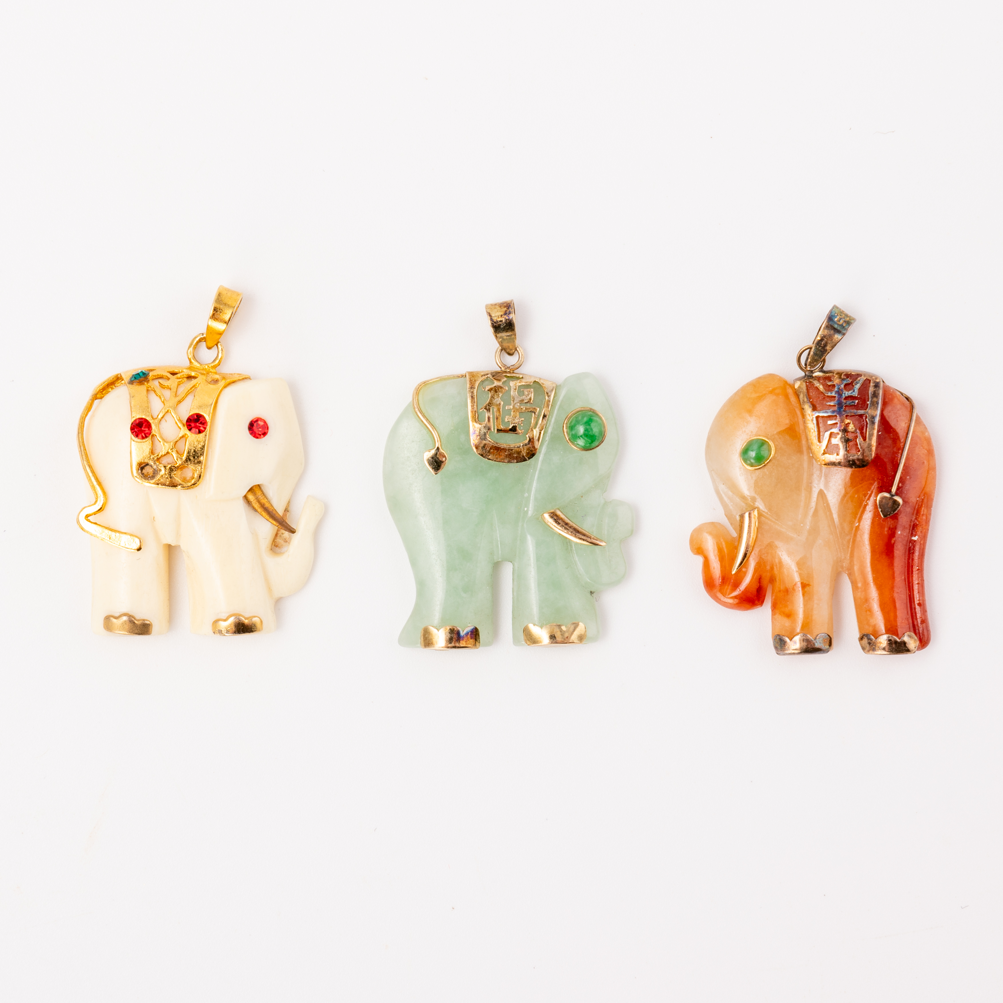 Three Elephant Pendants