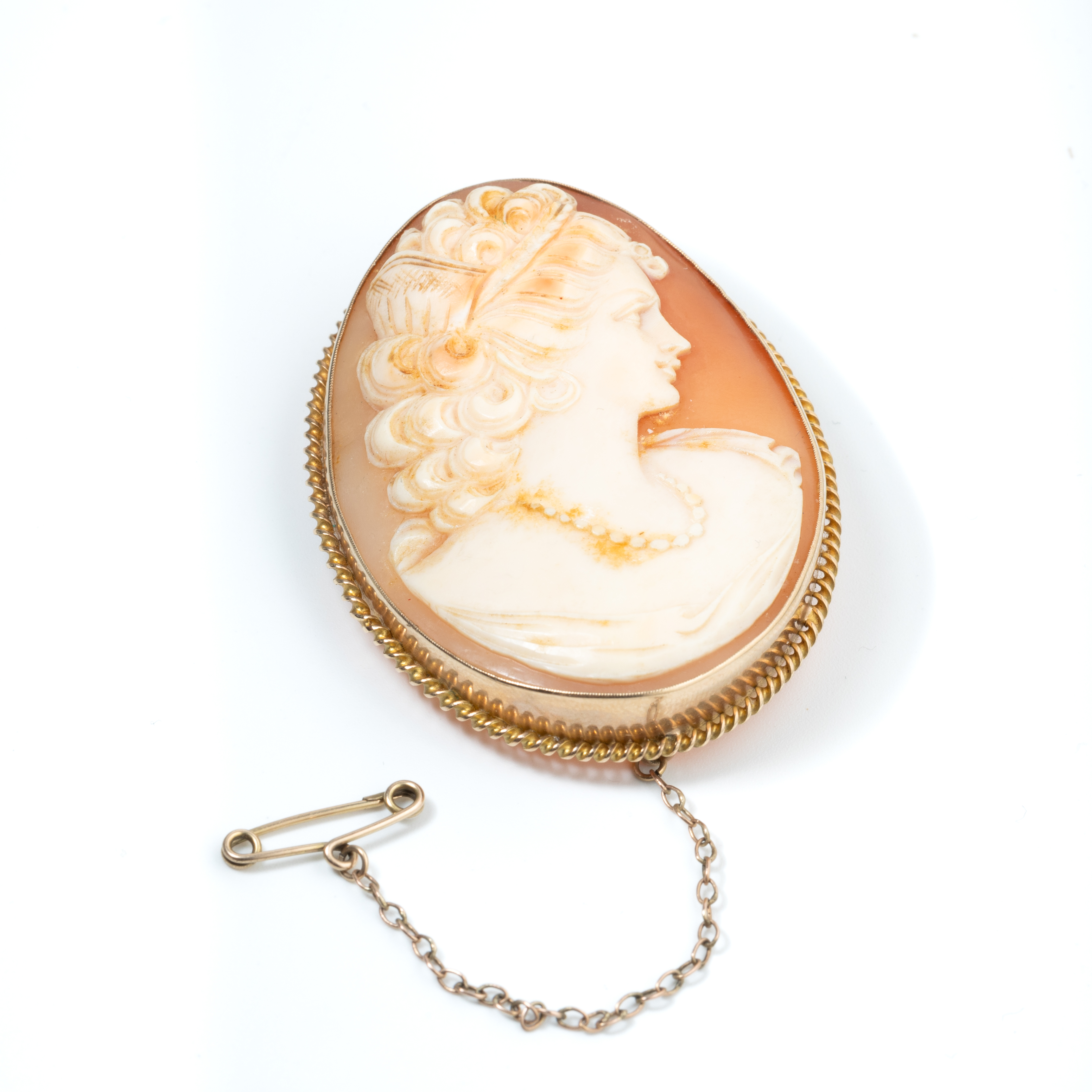 Vintage 9ct Gold Cameo Brooch,