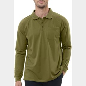 MEN'S GOLF POLO SHIRTS M-6XL, COTTON BLEND MOISTURE WICKING PERFORMANCE CASUAL COLLARED SHIRTS COLOR BLUE, SIZE XL