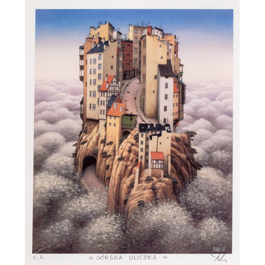 Jacek Yerka | Górska uliczka