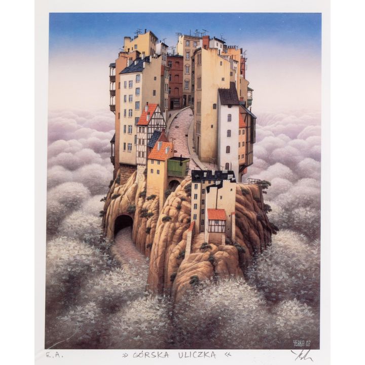 Jacek Yerka | Górska uliczka
