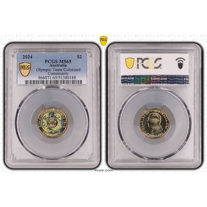 Olympic Team Colorized Community, Two Dollar, 2024, PCGS MS65