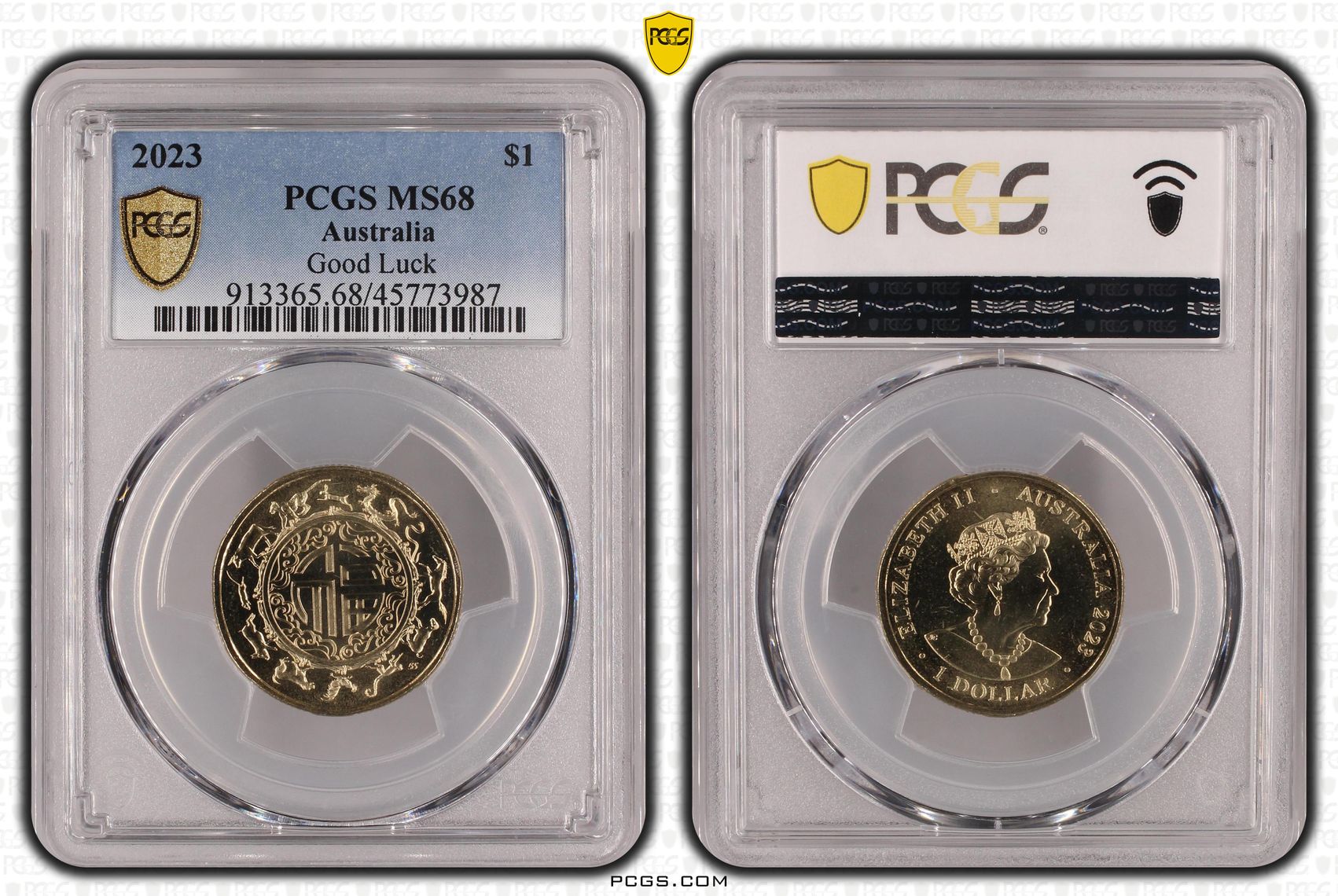 Good Luck, One Dollar, 2023, PCGS MS 68