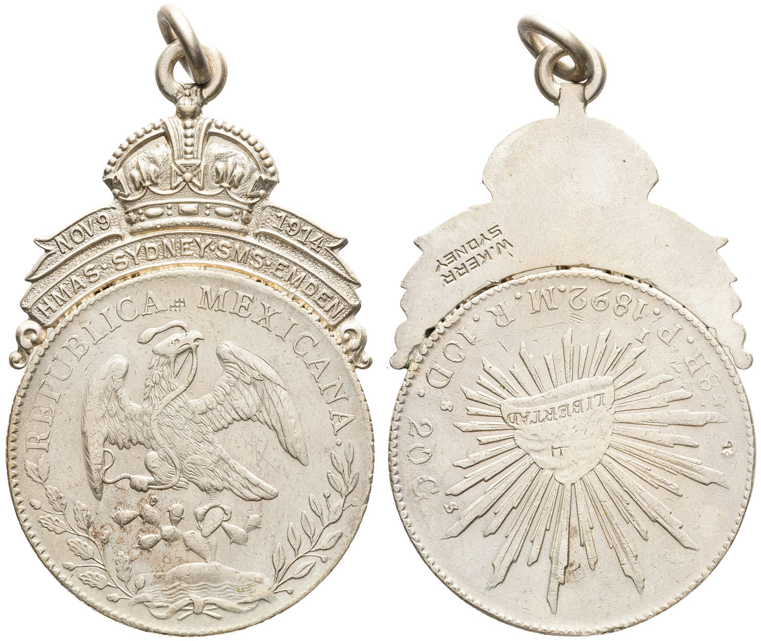 WWI, H.M.A.S. Sydney S.M.S. Emden Medal, Fine