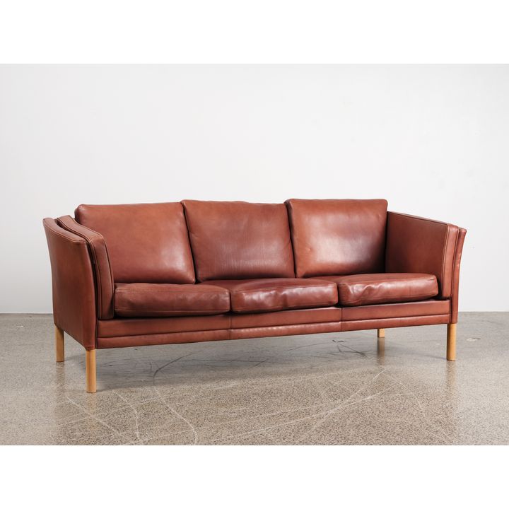 Erik Jorgensen - A 1960s Danish three-seater leather sofa