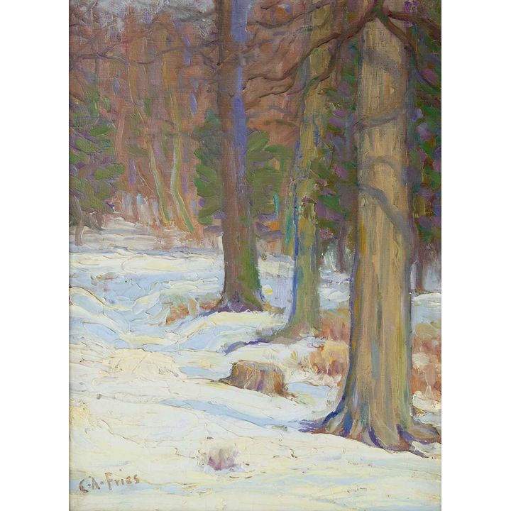 Charles Arthur Fries (1854-1940), Untitled (Forest in Snow)