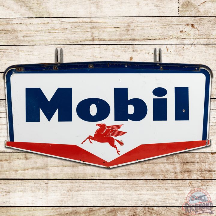 5' Mobil Gasoline DSP Guillotine Sign w/ Pegasus - 8