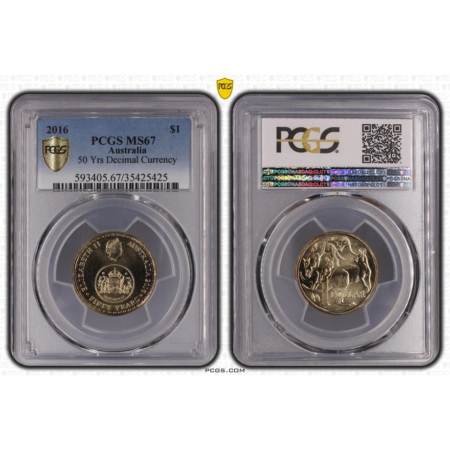 50 Yrs Decimal Currency, One Dollar, 2016, PCGS MS67