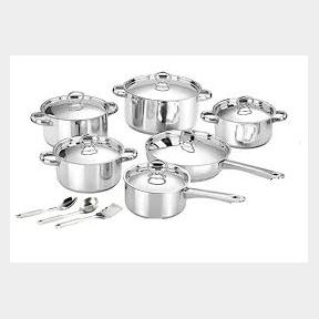 15 Piece Stainless Steel Cookware set (Capsuled bottom) -|Bar 9902199634749 - 51745/15904 SN B2 (S8)