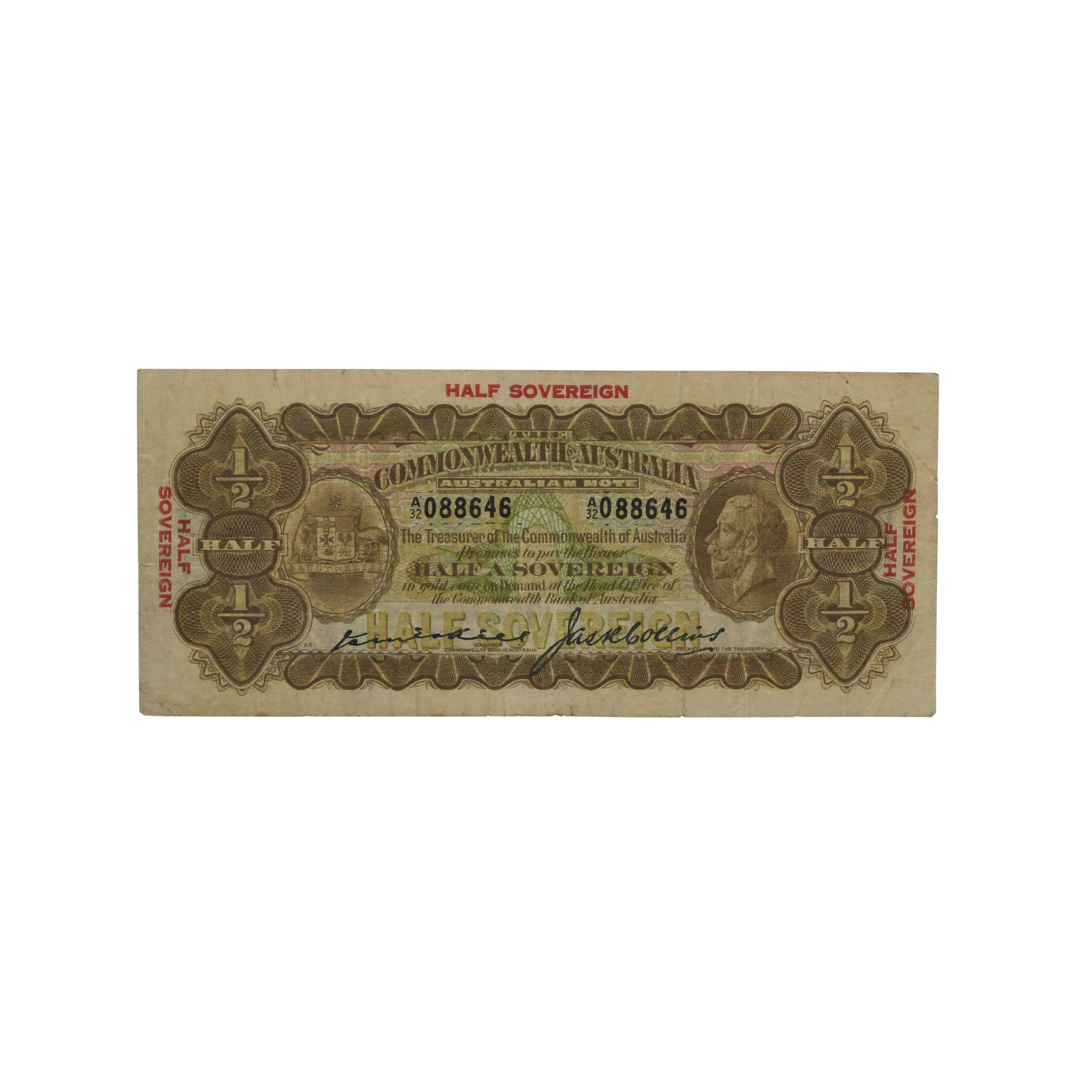1935. · Kell/Collins, Ten Shillings, 1926, VG