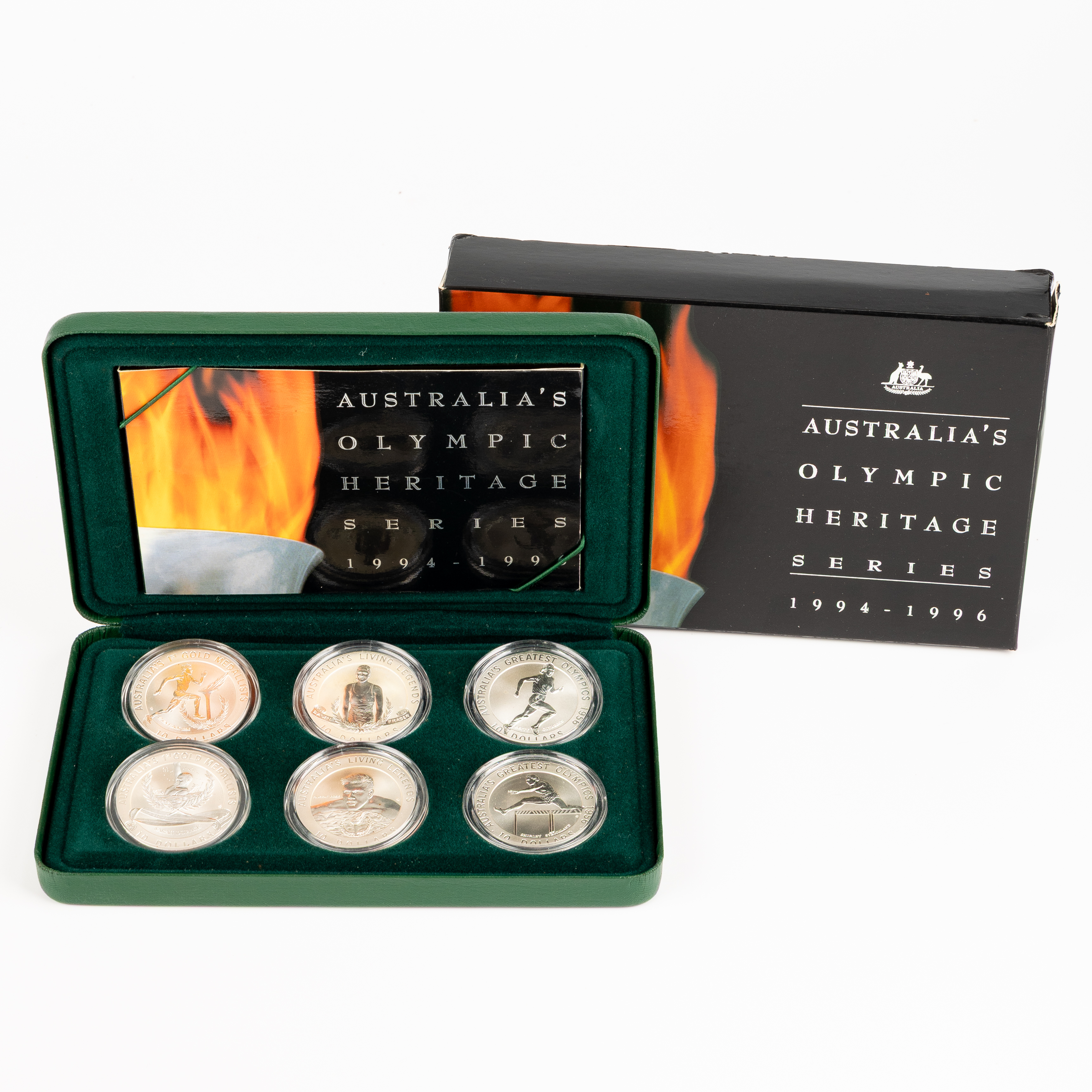Elizabeth II, RAM - Olympic Heritage Series, Ten Dollars, 1994 - 1996, UNC