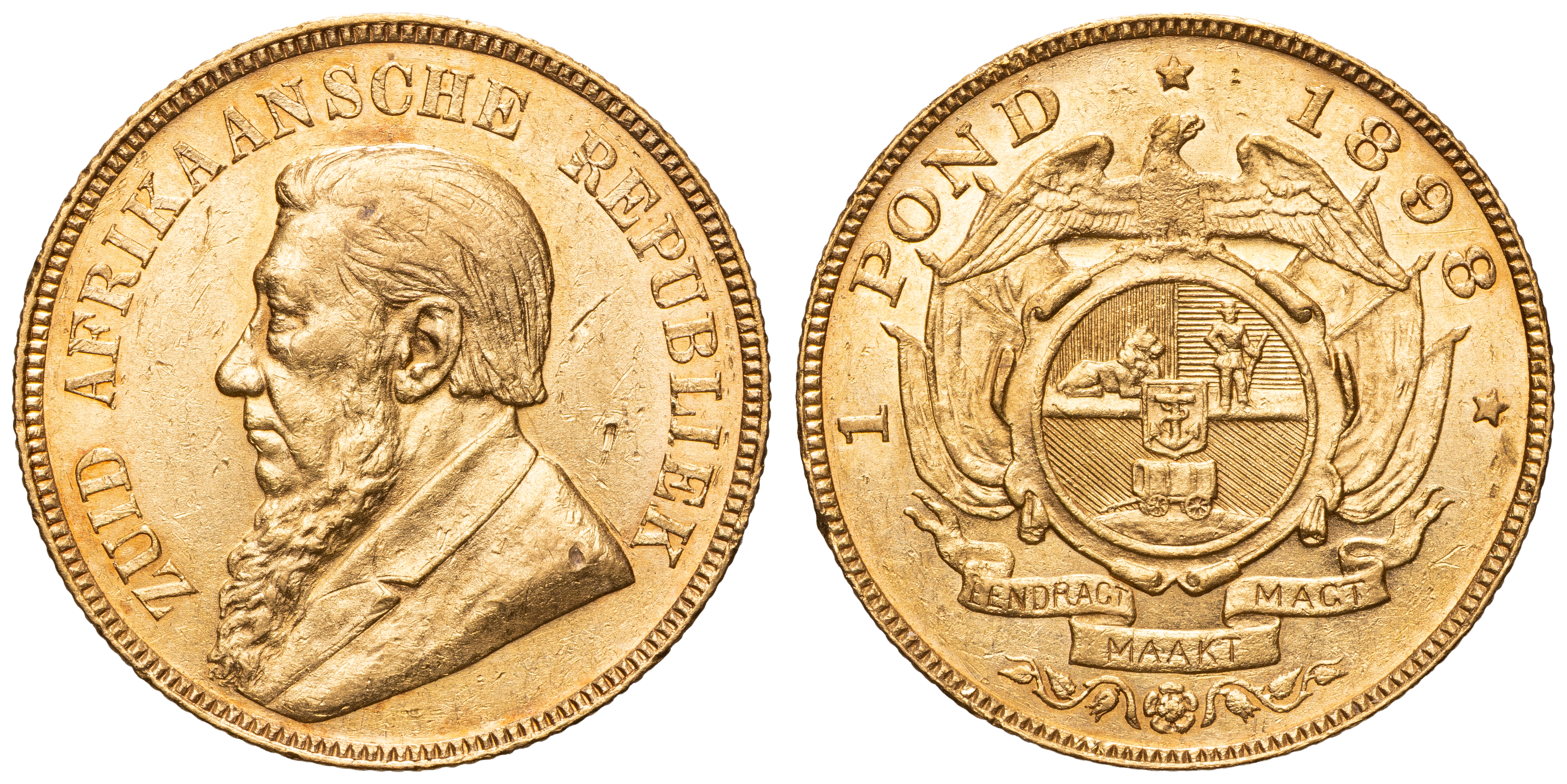 South Africa, Kruger, One Pond, 1898, aEF - EF