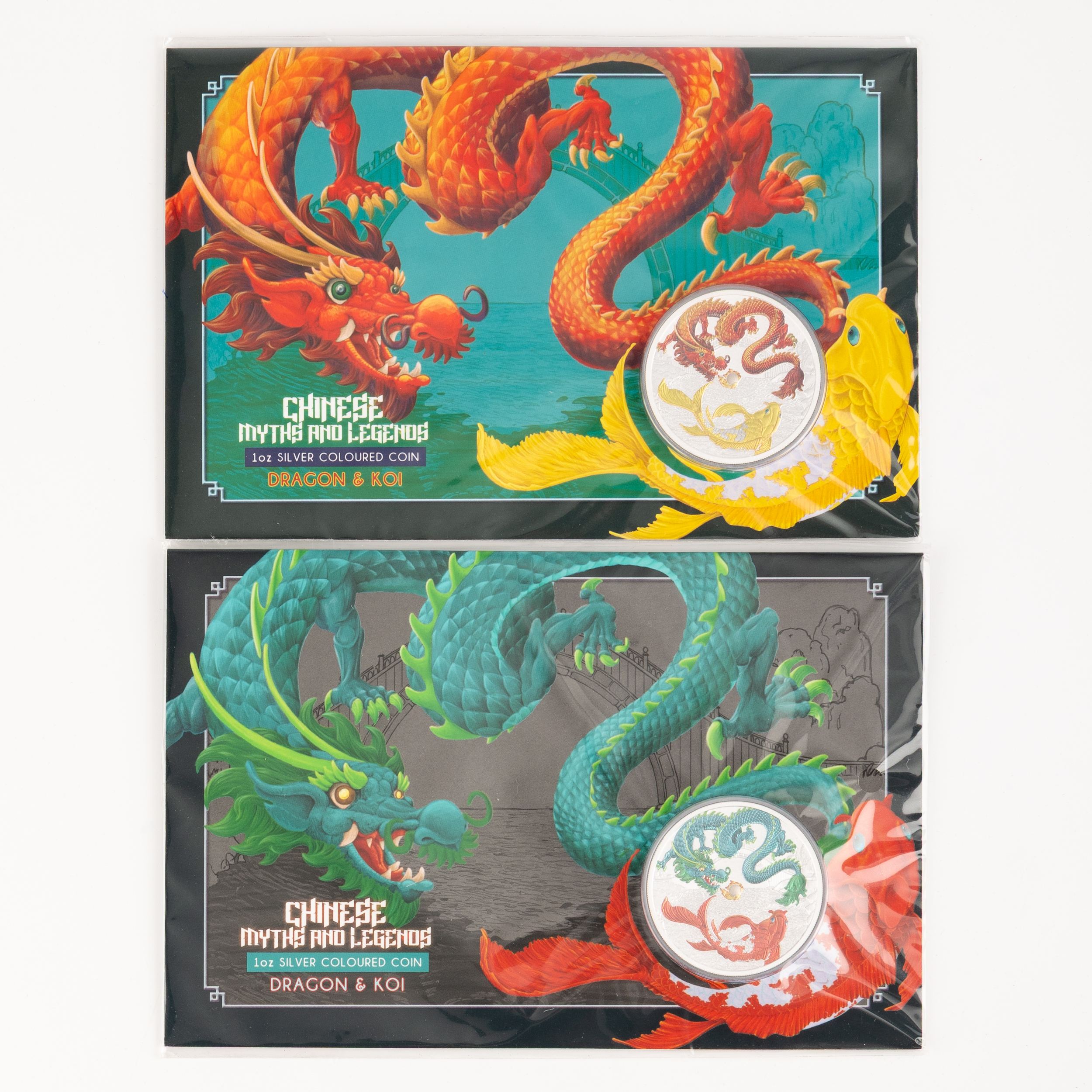 Elizabeth II, Perth Mint - Chinese Myths and Legends Dragon & Koi, One Dollar, 2023, FDC