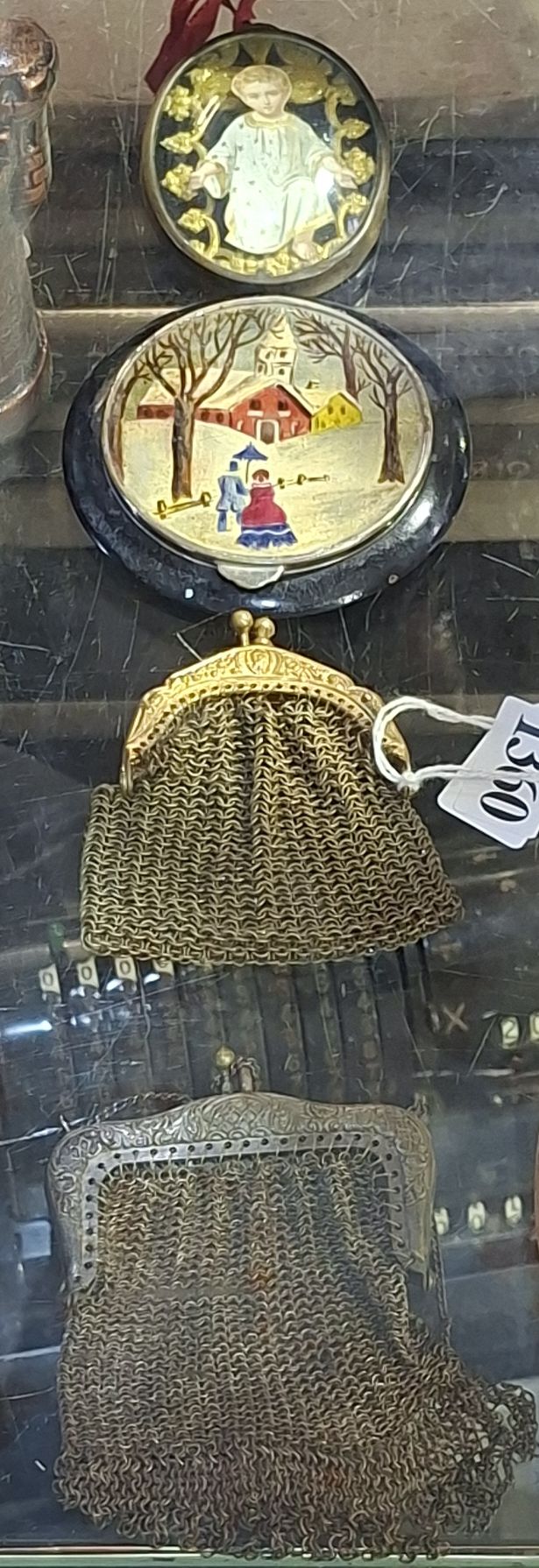1360 · VINTAGE PURSES, COMPACT AND ICONIC PLAQUE