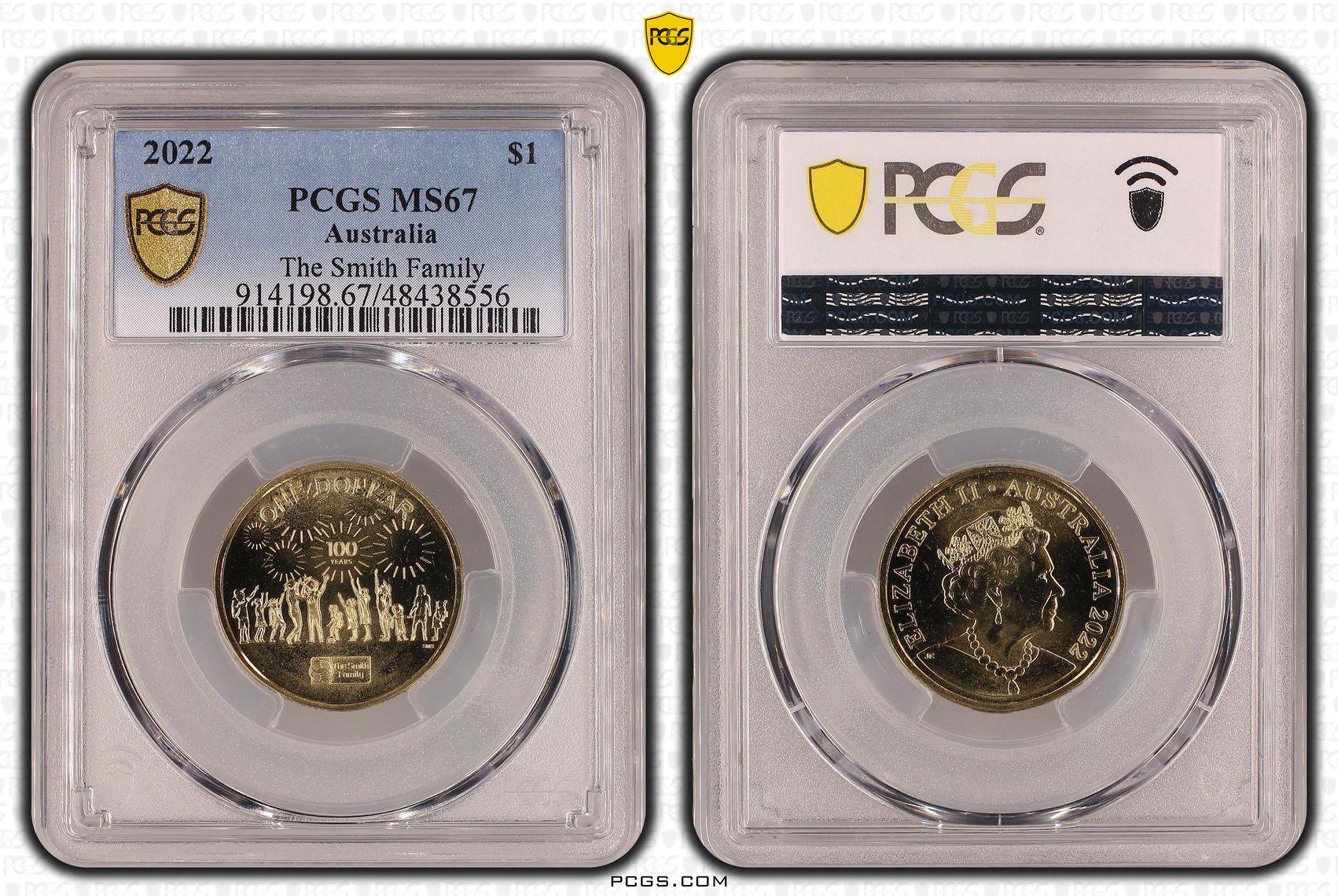 The Smith Family, One Dollar, 2022, PCGS MS67