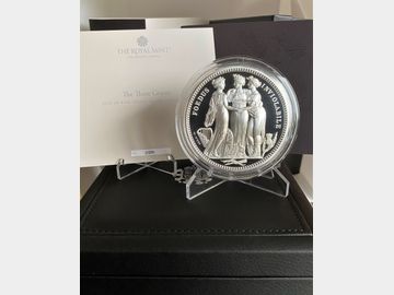 2020 'THREE GRACES' PROOF 5oz SILVER TEN POUND COIN