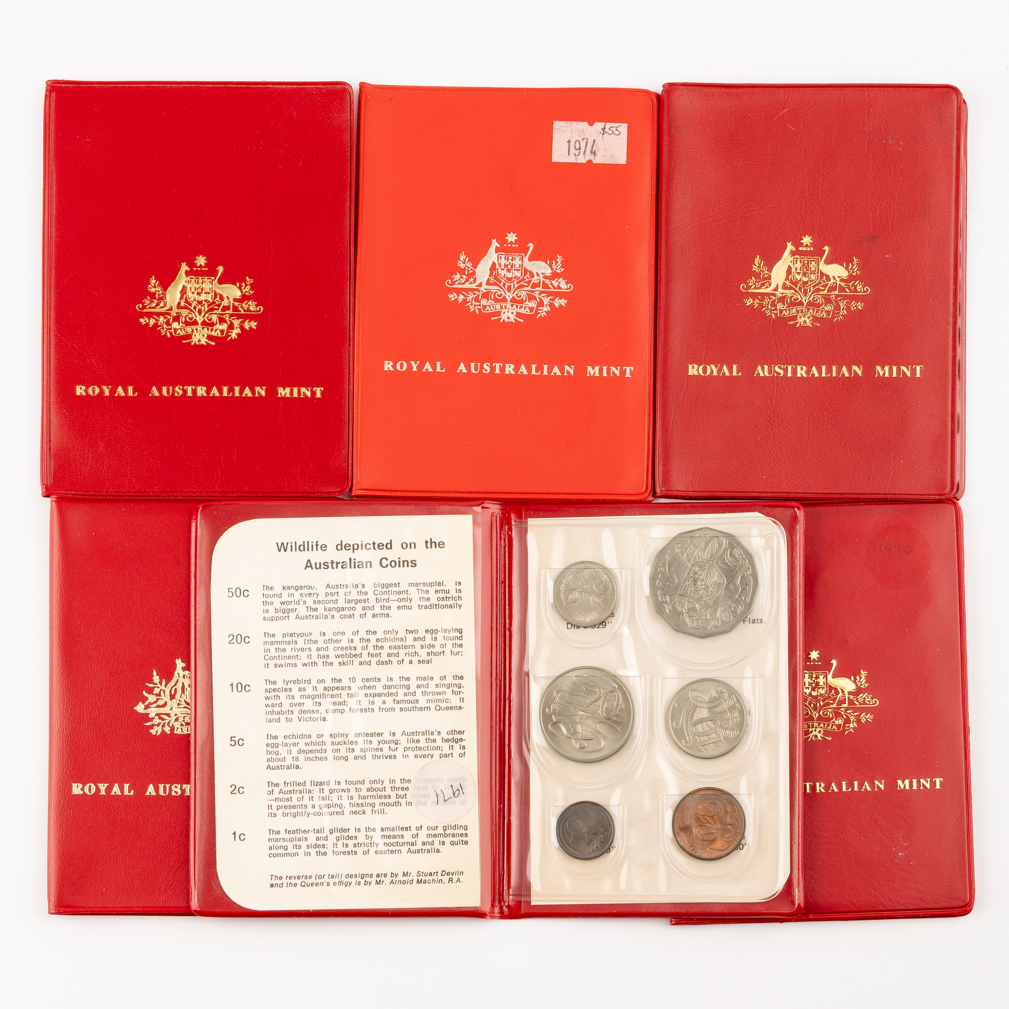 Elizabeth II, One Cent - Fifty Cents, 1970 - 1983, UNC