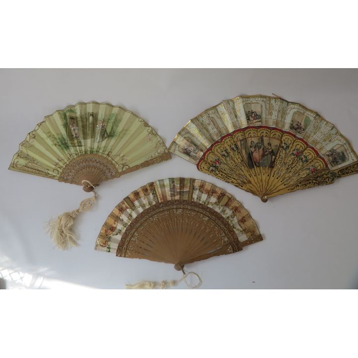 COLLECTION OF 3 HAND FANS