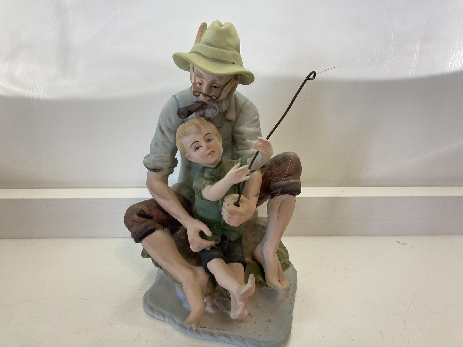 Lefton Fishing Figurines