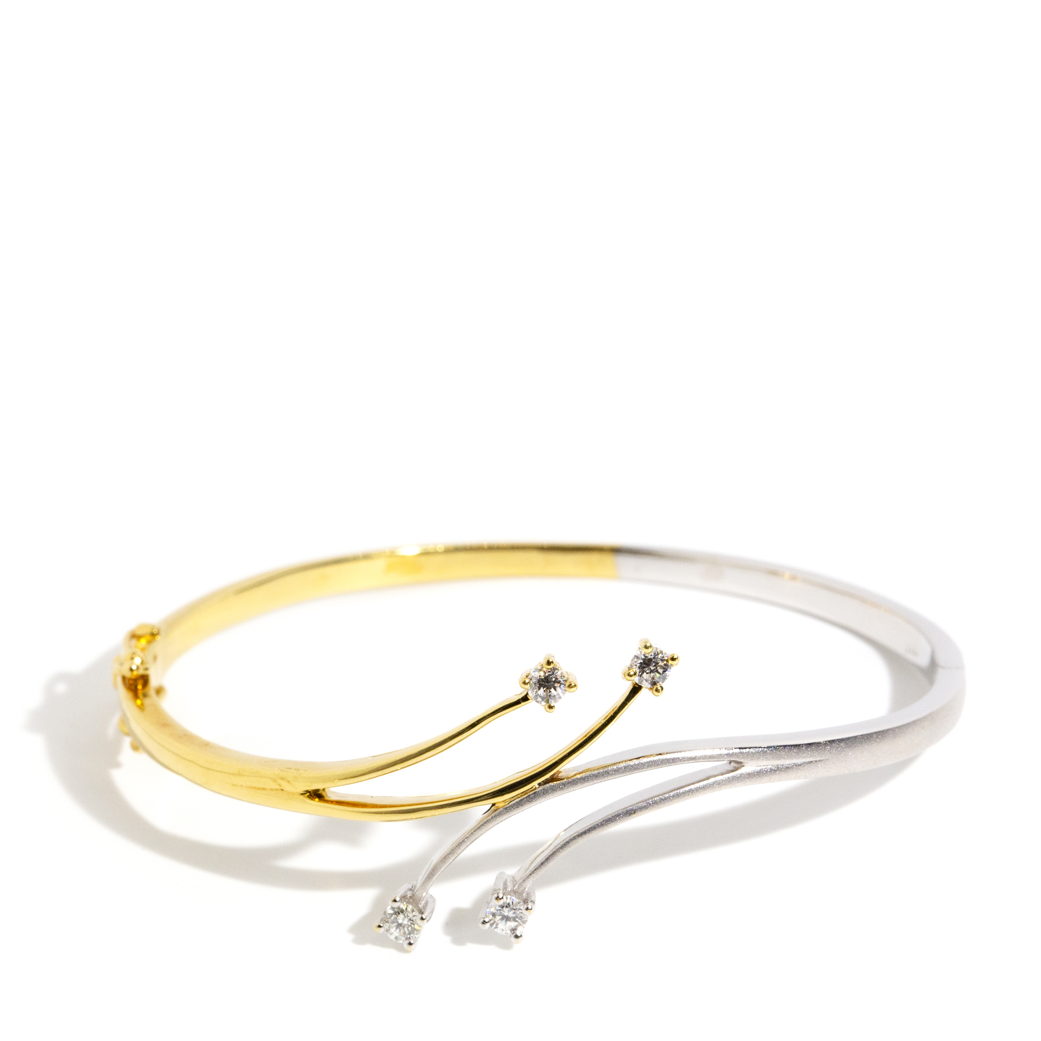 81 · Diamond Set 18 Carat Gold Bangle
