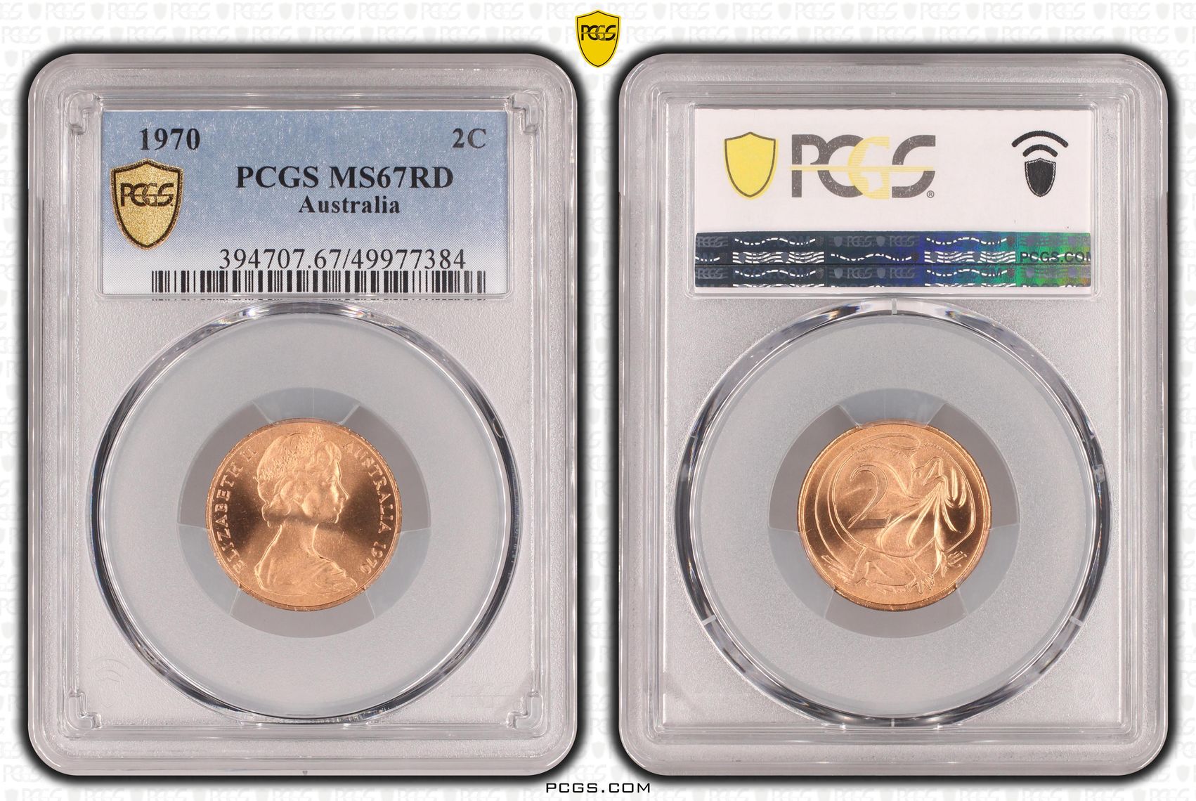 , Two Cent, 1970, PCGS MS67RD