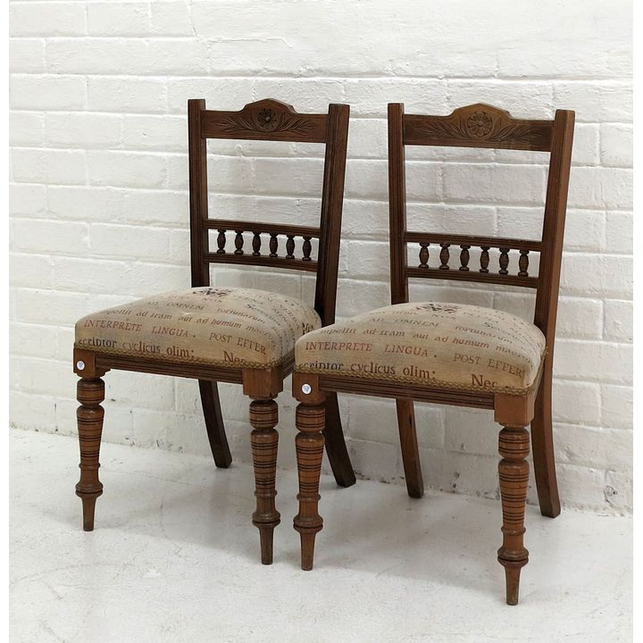 PAIR OF SIDE CHAIRS
