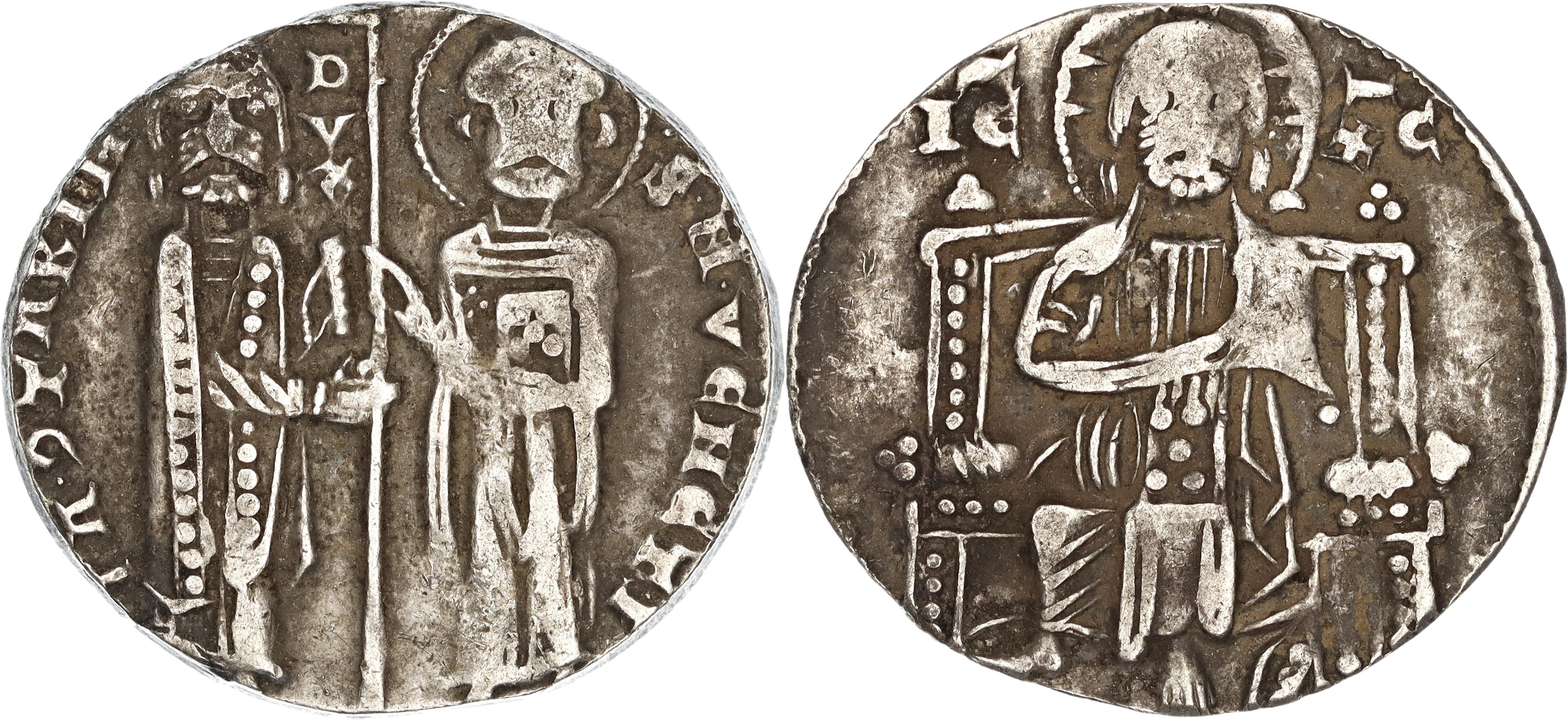 Republic of Venice, Jacopo Contarini, Silver Grosso, 1275-1280 AD, gF-nVF