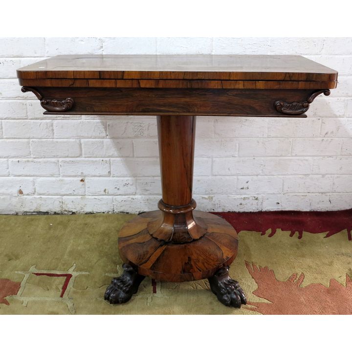 WILLIAM IV ROSEWOOD CARD TABLE