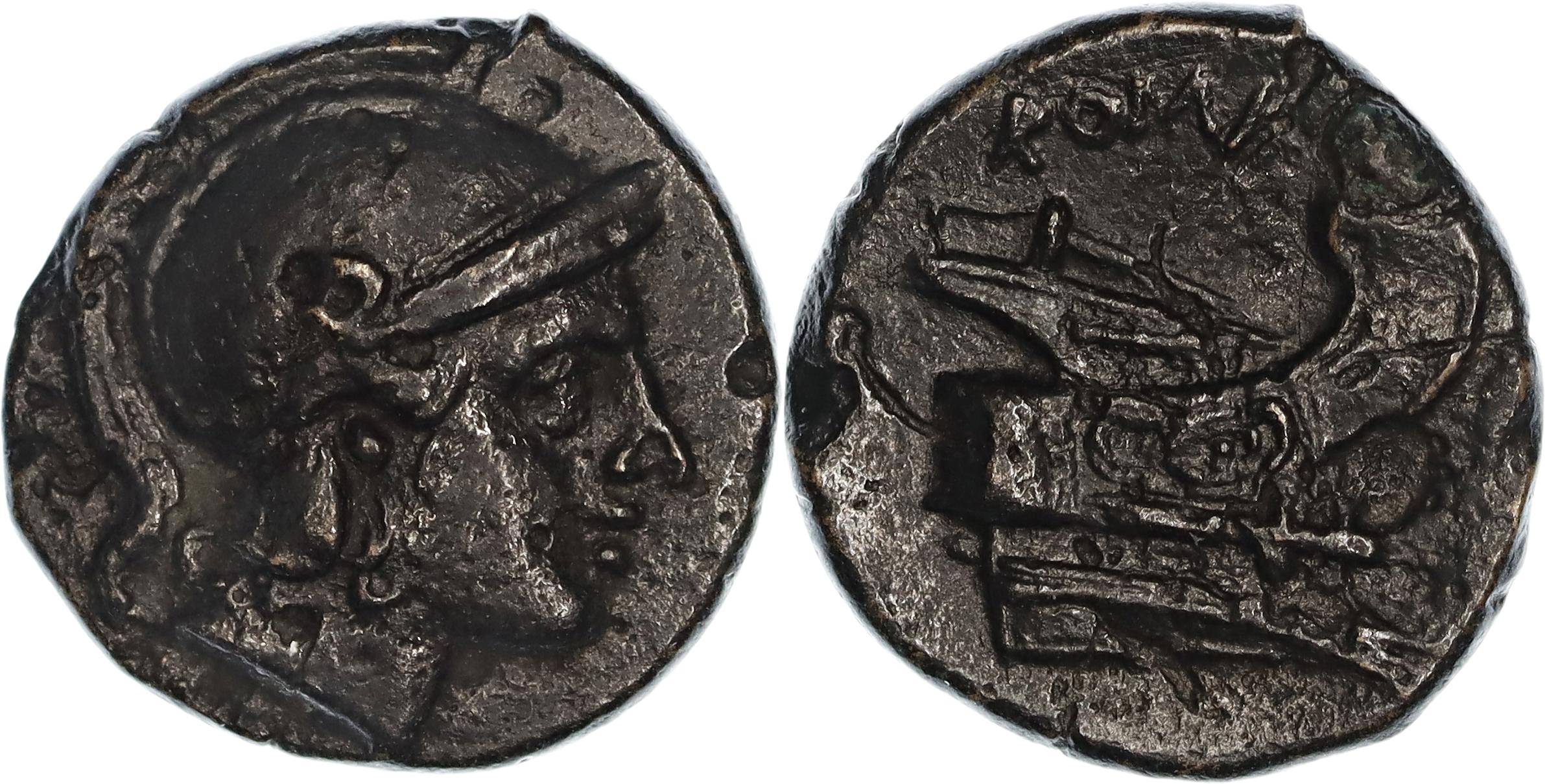Roman Republic, Anonymous Coinage, Æ Quartuncia, 217-215 BC, gVF