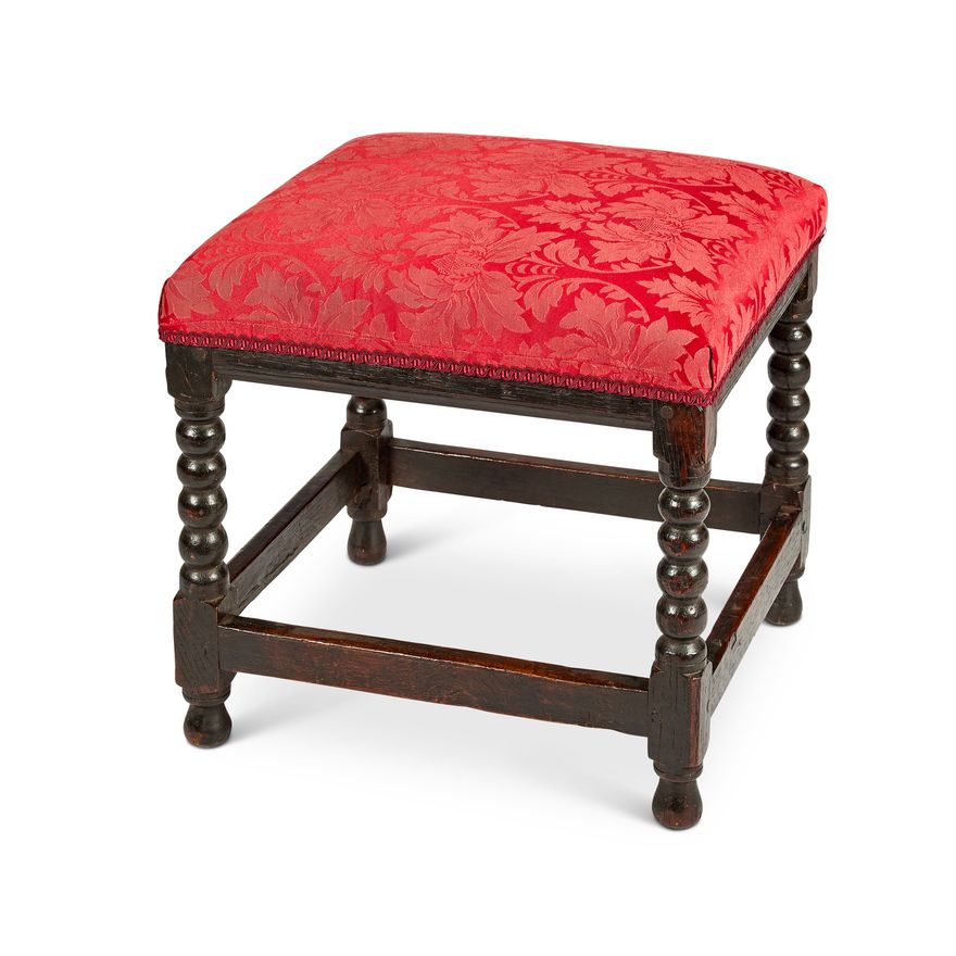A late 17th century oak stool