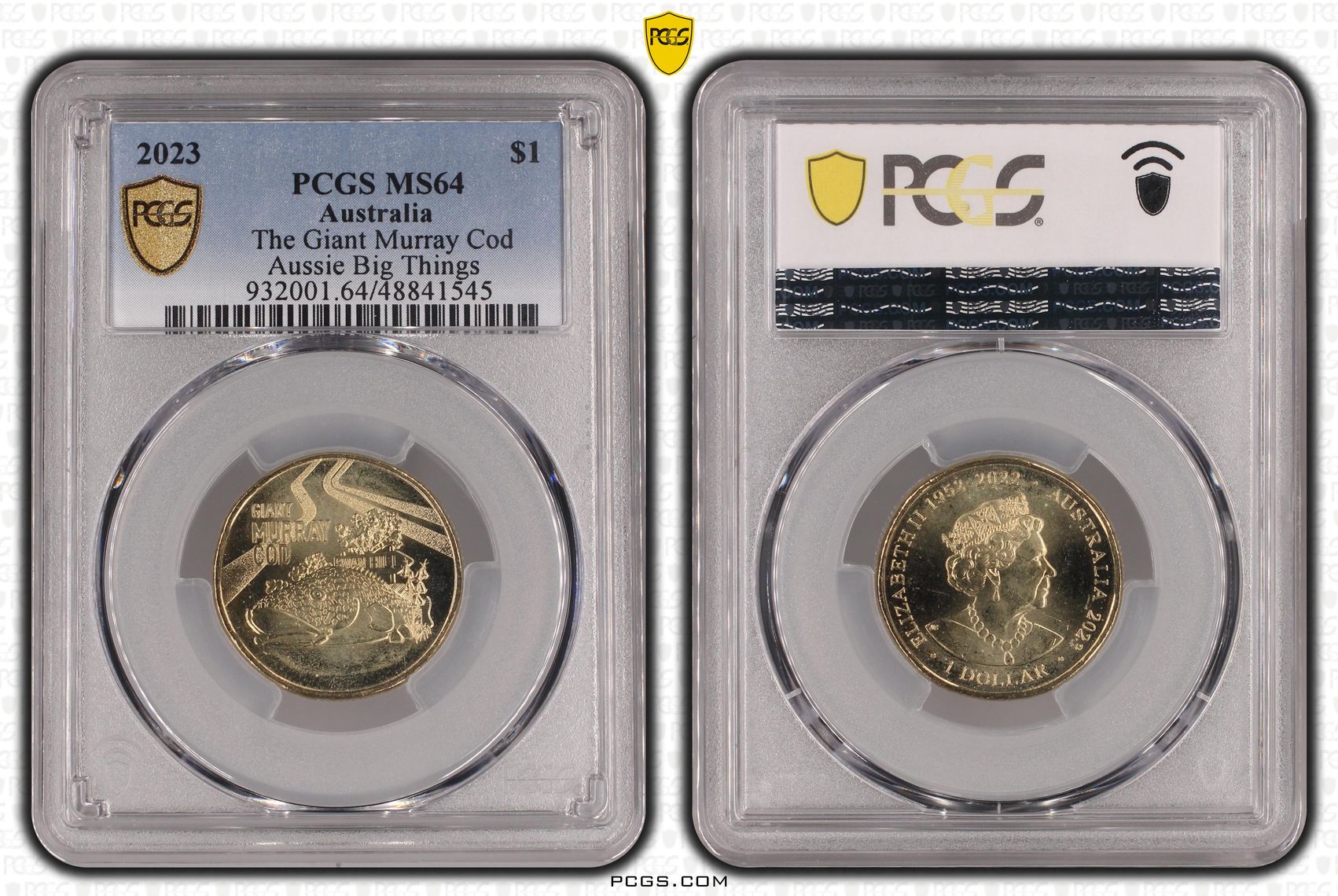 The Giant Murray Cod Aussie Big Things , One Dollar, 2023, PCGS MS64
