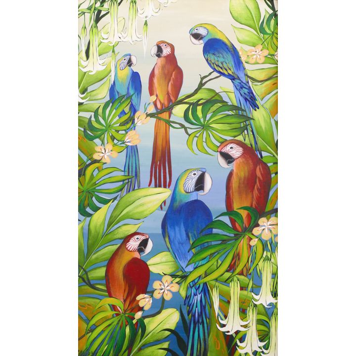 Gustavo Novoa ''Parrot Family I'' Acrylic