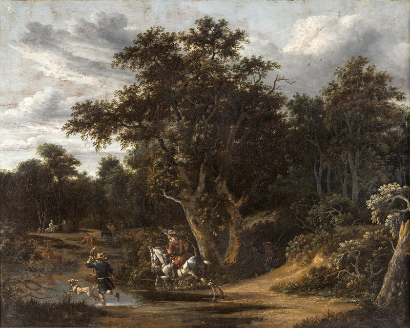 Haarlem School,  circa 1650-1655
Landscape with Hunters