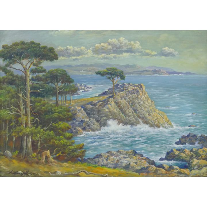Andreas Roth ''Carmel by the Sea'' 1947 Oil