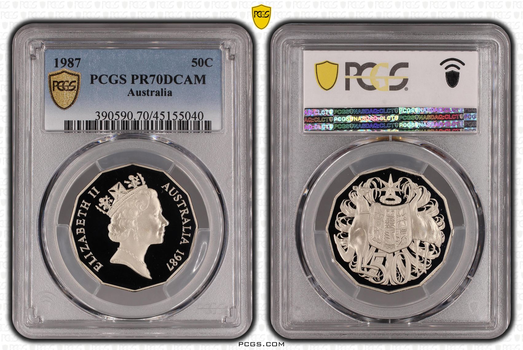 Elizabeth II, Fifty Cent, 1987, PCGS PR 70DCAM