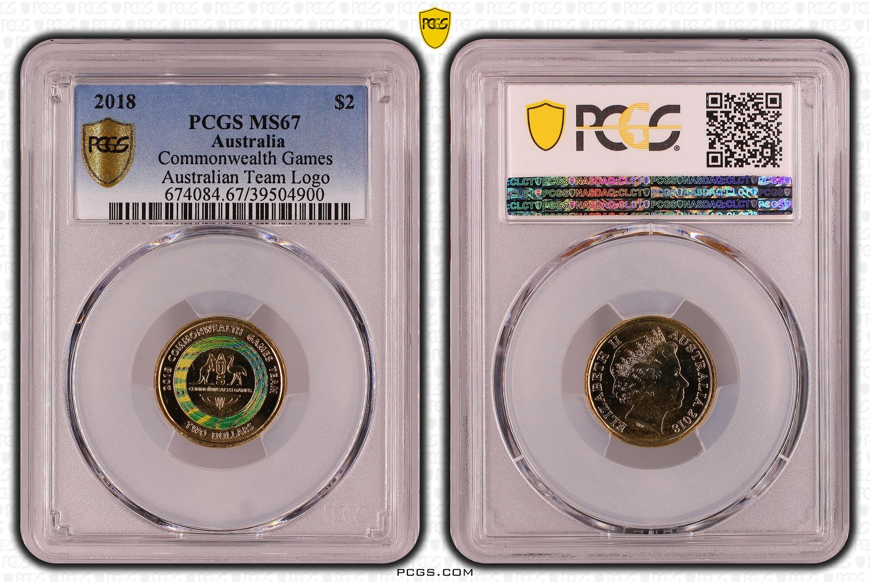 Commonwealth Games - Australian Team Logo, Two Dollar, 2018, PCGS MS67
