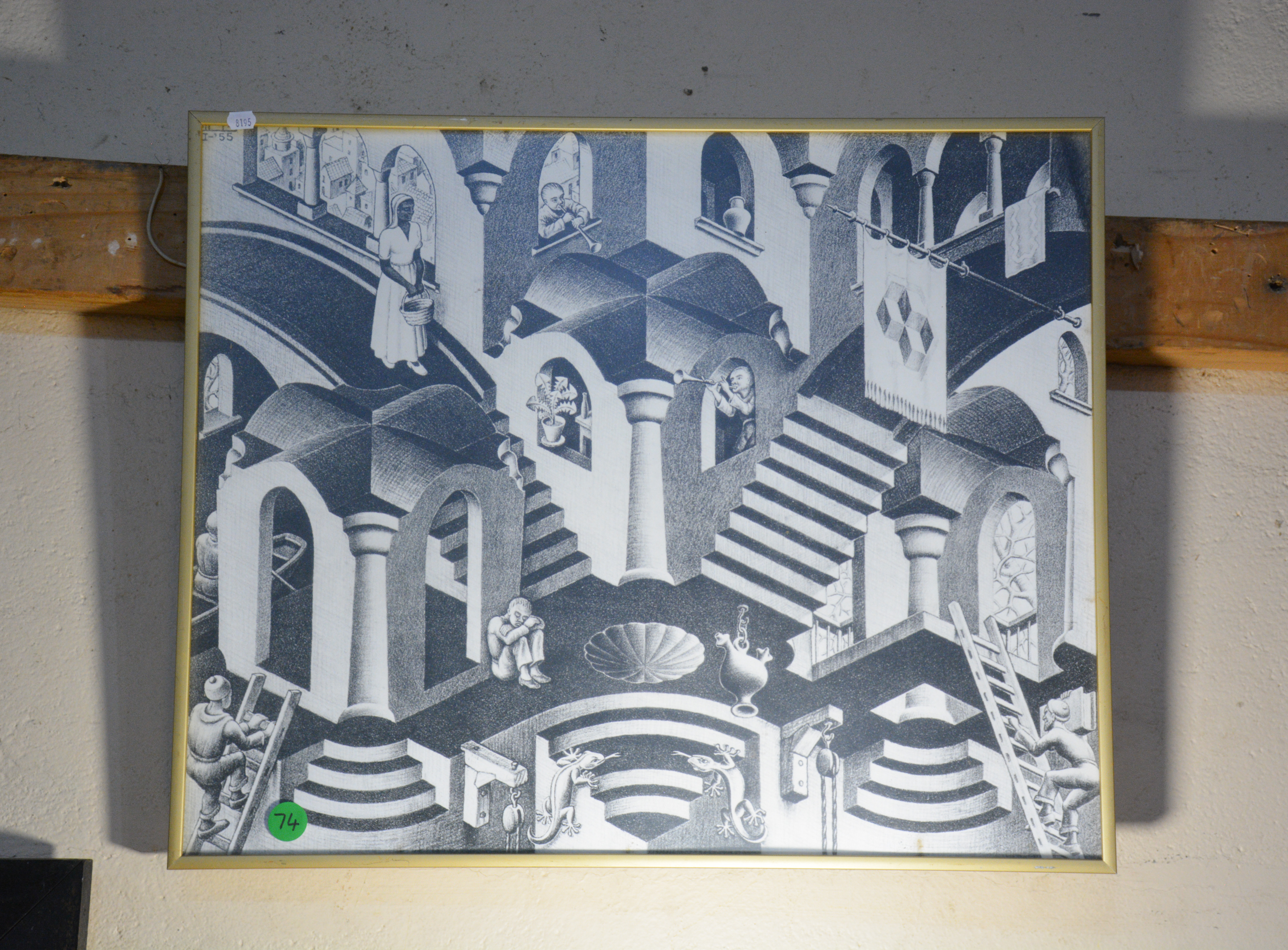 Framed Print of 'Convex and Concave' - Escher — sold at auction in New Zealand for $25