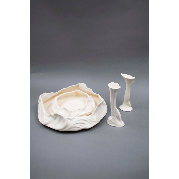 Crown Lynn Potteries - A collection of four white slip-cast ceramics