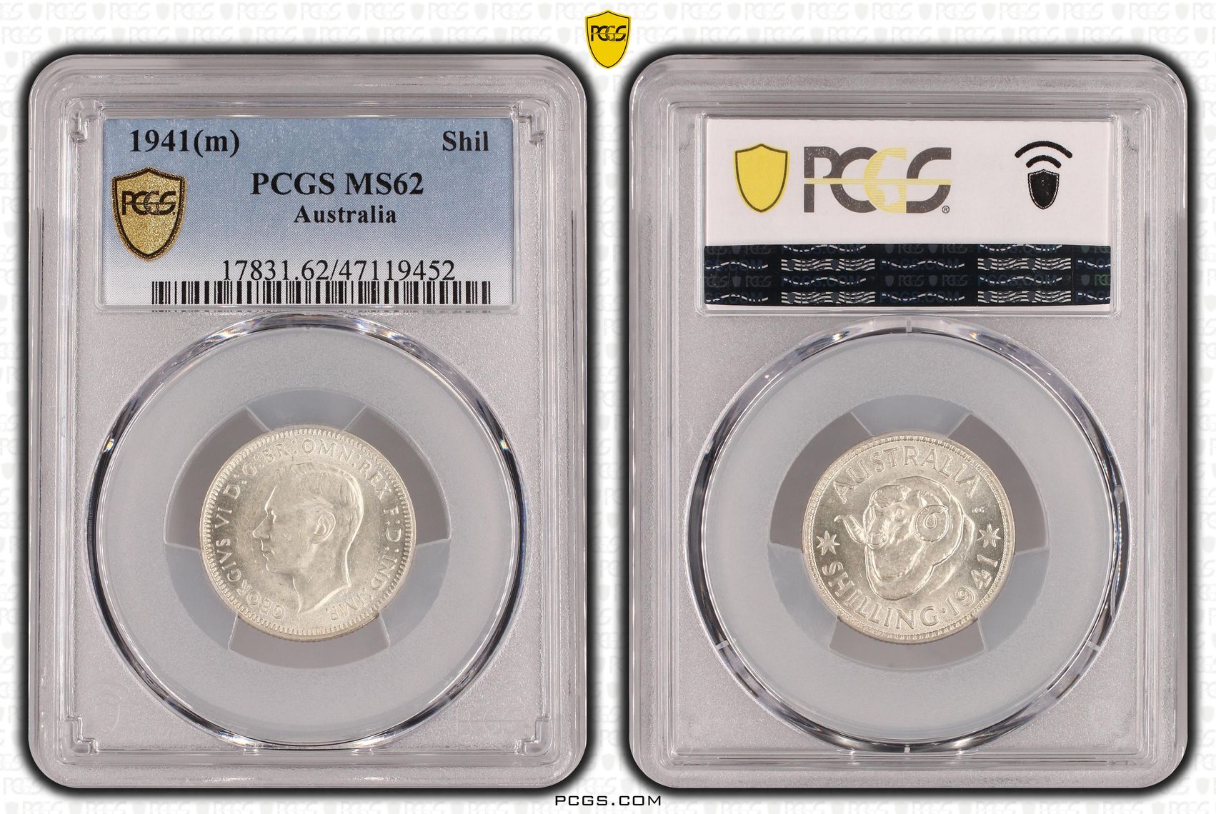 George VI, Shilling, 1941(m), PCGS MS62