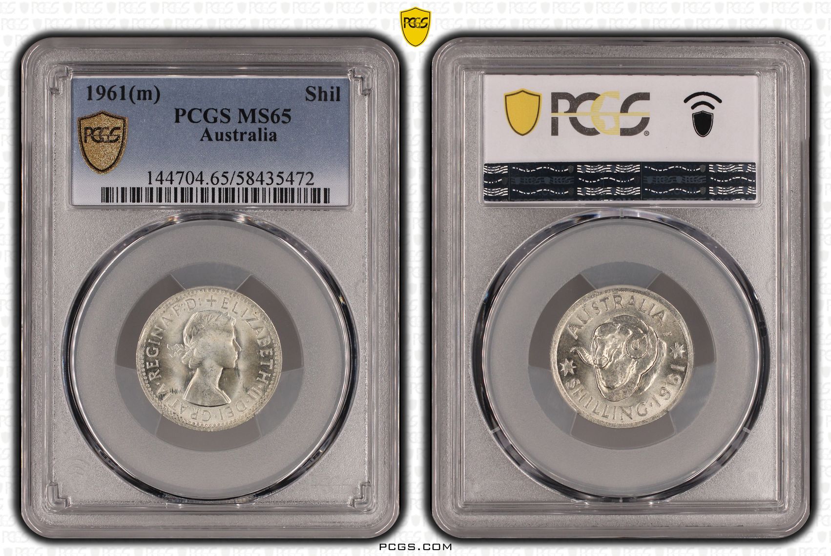Elizabeth II, Shilling, 1961, PCGS MS65