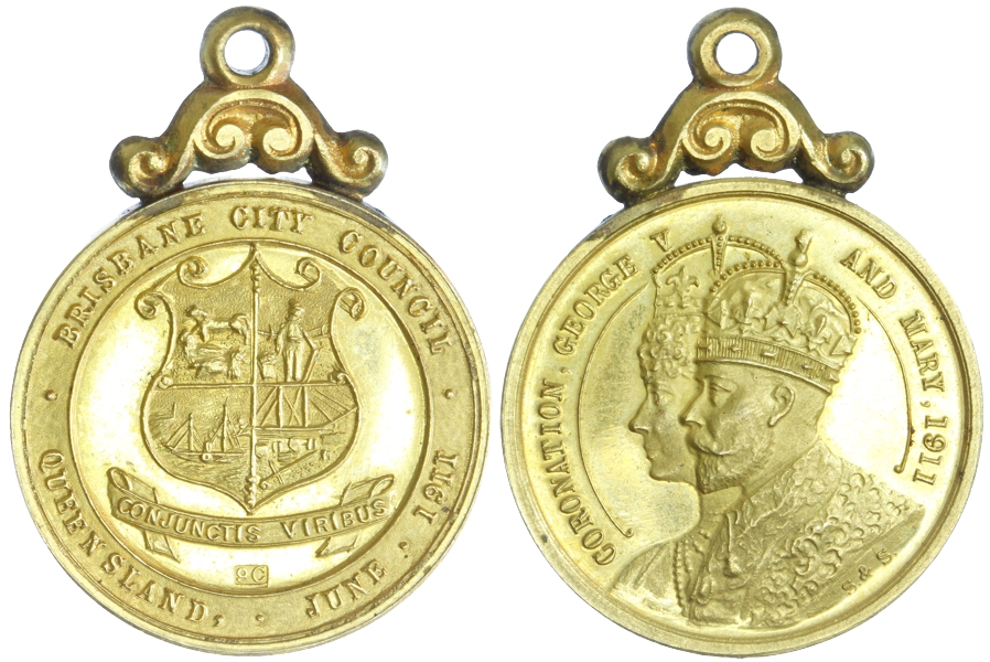 9ct Gold Brisbane City Council 1911