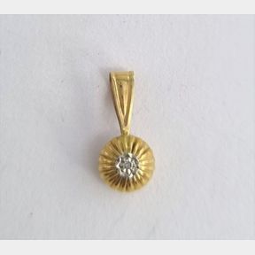 14CT YELLOW GOLD PENDANT WITH 1 ROUNDS DIAMOND - 51543/106