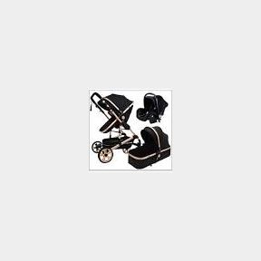 BABY STROLLER 3 IN 1 PORTABLE BABY CARRIAGE BLACK