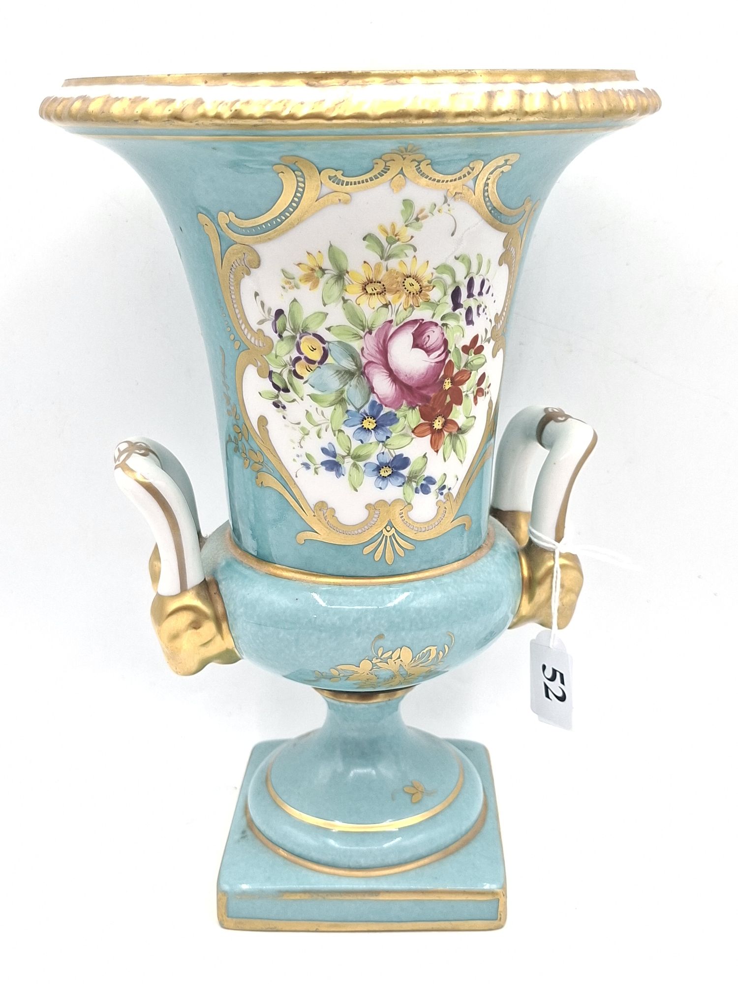 French Porcelain Campana Vase