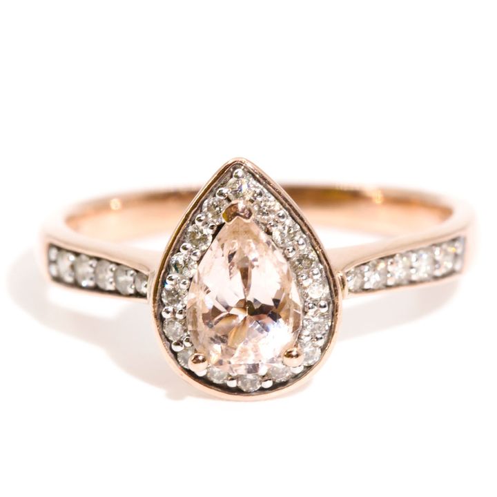 Morganite & Diamond Ring,