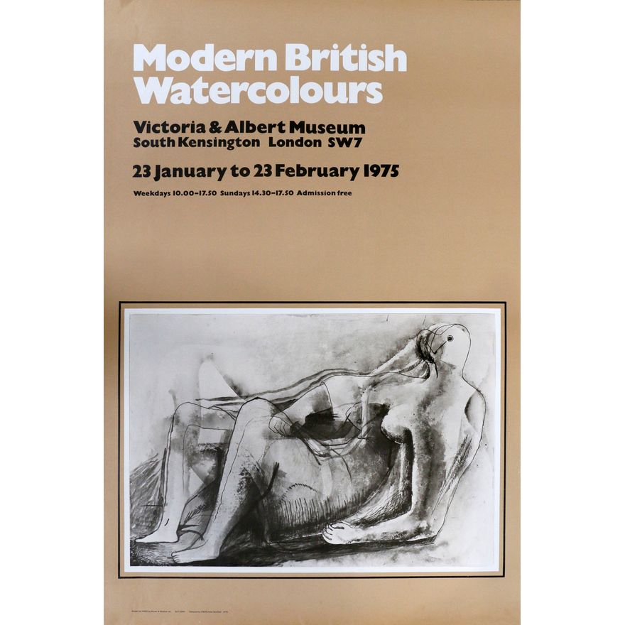 Henry Moore, Ben Nicholson, Richard Smith, The Avant-Garde in Europe - Five British exhibition poster prints